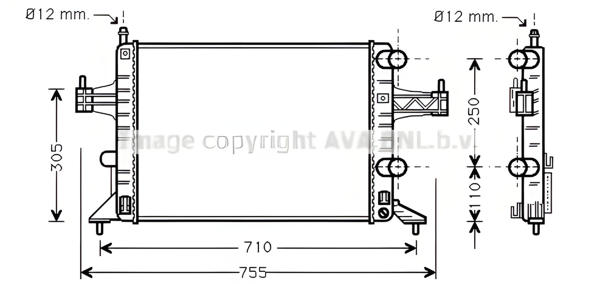 Охолодження радіатора OPEL COMBO, OPEL TIGRA, AVA COOLING (OLA2303) Охолодження радіатора OPEL COMBO, OPEL TIGRA, AVA COOLING (OLA2303)