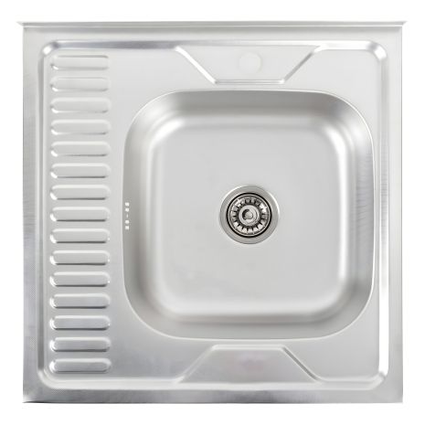 Кухонная мойка из нержавеющей стали Platinum ДЕКОР 6060 R (0,7/160 мм)