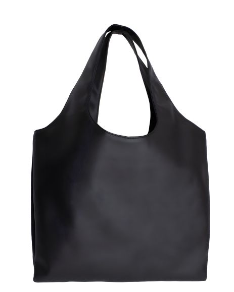 Черная экокожаная сумка-шопер Surikat