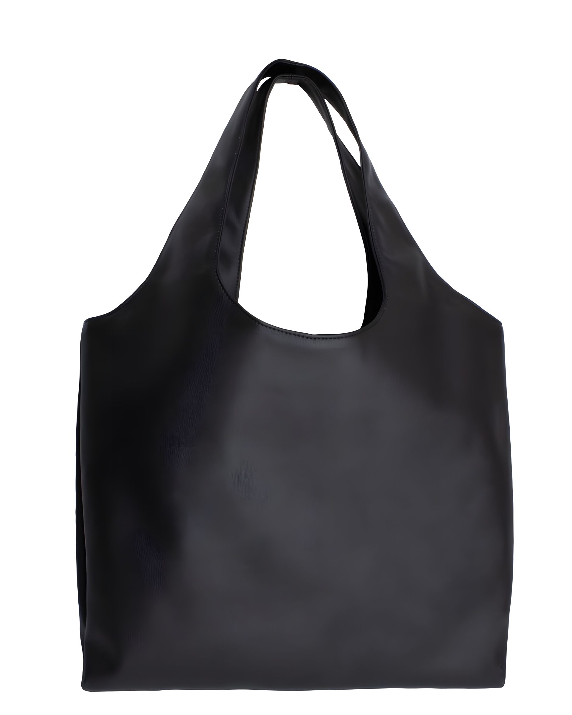 Черная экокожаная сумка-шопер Surikat Черная экокожаная сумка-шопер Surikat