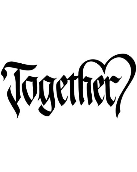 Нанесення напису Together - 7,2*15 см