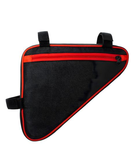 Велосумка Surikat Triangle Bag чорна з червоним під раму