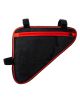 Черная велосумка под раму Surikat Triangle Bag с красным