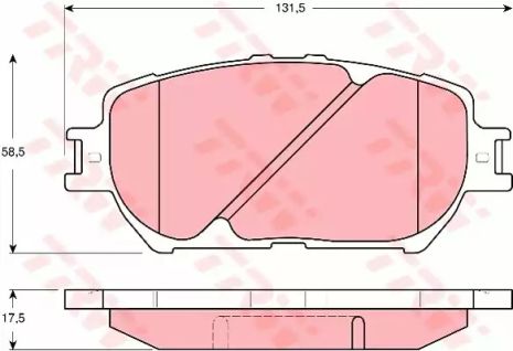 Комплект тормозных колодок, дисковый тормоз TOYOTA CAMRY, TRW (GDB3314)