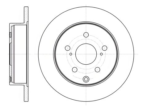 Тормозной диск для TOYOTA RAV4, REMSA (6118800)