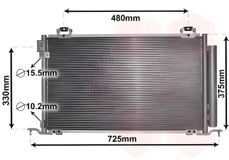 Конденсор кондиціонера для TOYOTA AVENSIS, Van Wezel (53005393)