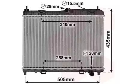 Радіатор охолодження двигуна FORD B-MAX, Van Wezel (18002605)