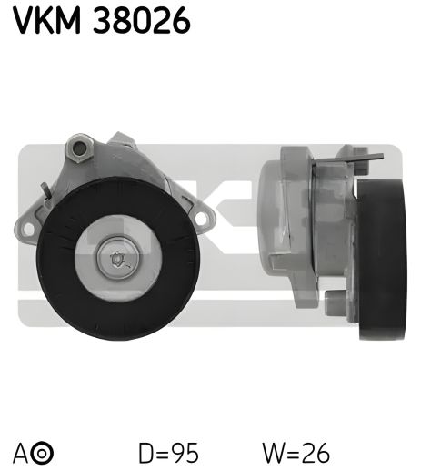 Приводной ролик ремня CHRYSLER CROSSFIRE, MERCEDES-BENZ CLS, SKF (VKM38026)