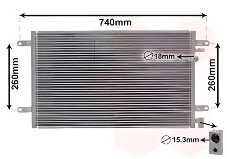 Конденсор радиатора кондиционера AUDI A6, Van Wezel (03005237)