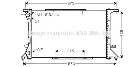Радиатор двигателя для охлаждения SEAT EXEO, AUDI Q3, AVA COOLING (AI2306) Радиатор двигателя для охлаждения SEAT EXEO, AUDI Q3, AVA COOLING (AI2306)