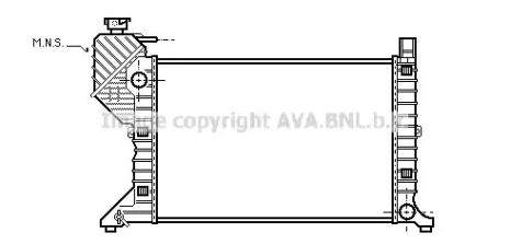 Радіатор охолодження двигуна MERCEDES-BENZ SPRINTER, AVA COOLING (MSA2181)