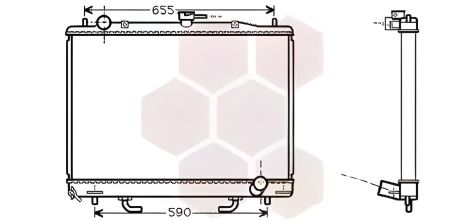 Охлаждающий радиатор для MITSUBISHI PAJERO, Van Wezel (32002163)