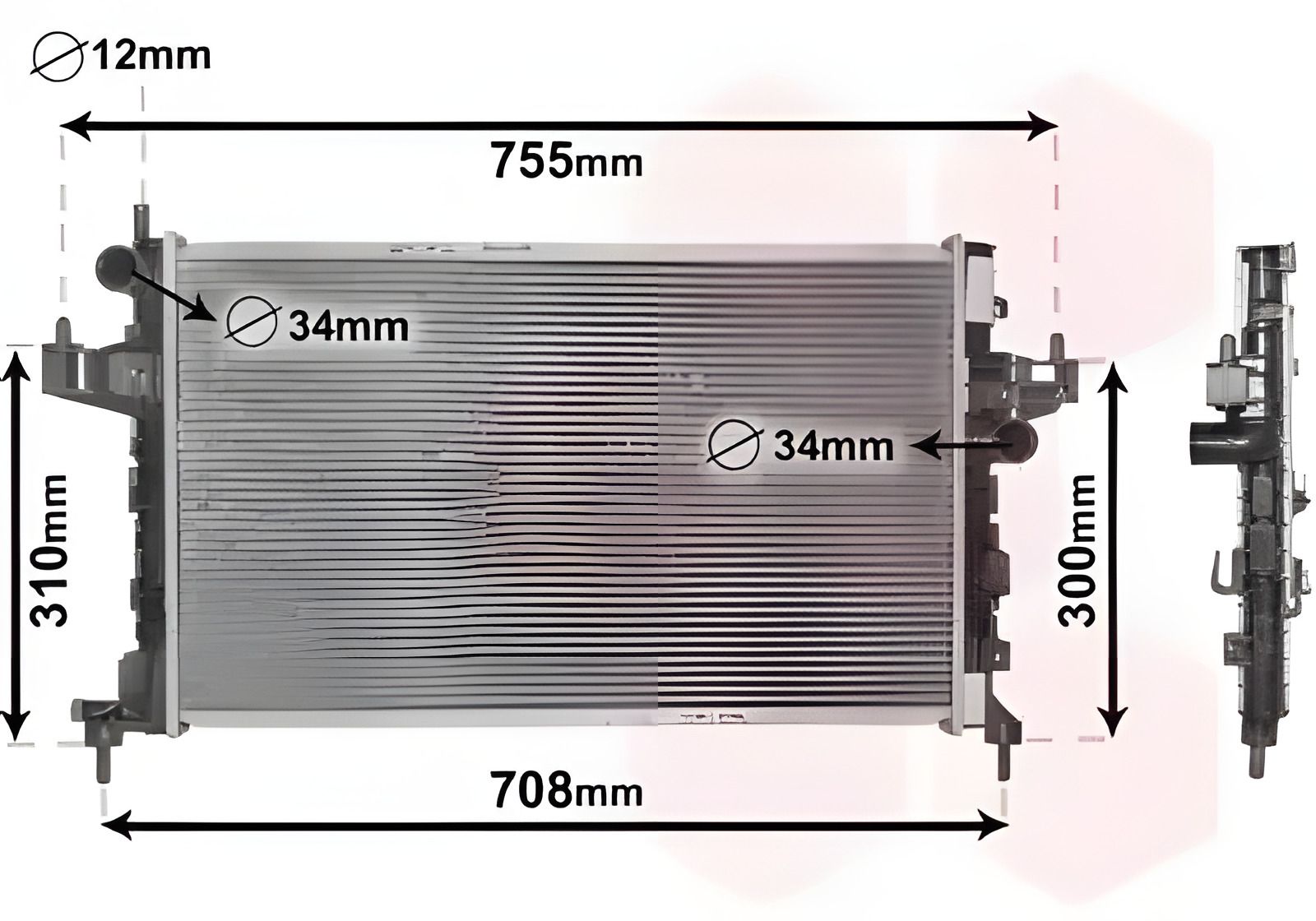 Двигательный радиатор OPEL TIGRA, Van Wezel (37002380) Двигательный радиатор OPEL TIGRA, Van Wezel (37002380)