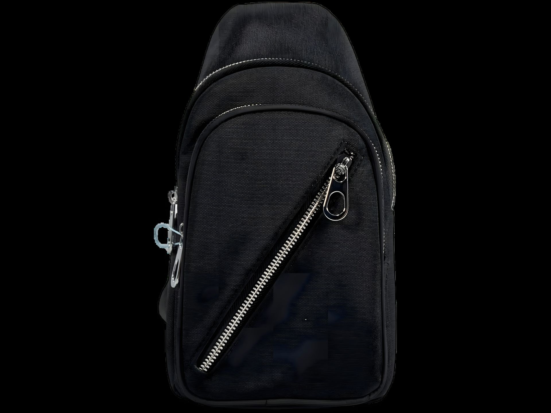 Сумка-слінг на три відділення, водонепроникна тканина, чорна Сумка-слінг на три відділення, водонепроникна тканина, чорна