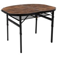 Стіл Bo-Camp Woodbine Oval 100x70 cm Black/Wood look (1404185)