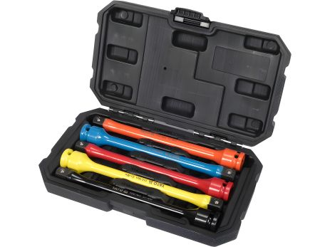 Набор ударных удлинителей с квадратом 1/2", L=200 мм, момент: 100-150 Nm, 5 шт. [10] Yato YT-10567