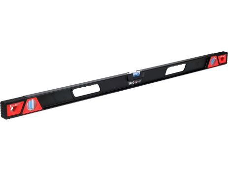 Ударопрочный уровень с магнитами L= 1 м, 3 капсулы в алюминиевом корпусе, 2 ручки Yato YT-30313