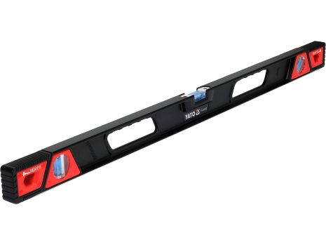 Ударопрочный уровень с магнитами: L= 80 см. 3 капсулы в алюминиевом корпусе, 2 ручки [20] Yato (YT-30312)