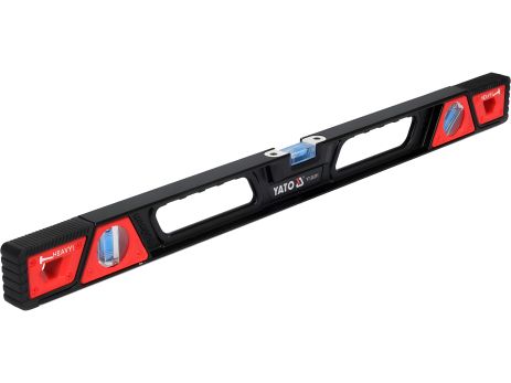 Yato YT-30311 ударостійкий рівень з магнітами: L= 60 см. 3 капсули в алюмінієвому корпусі, 2 ручки [20]