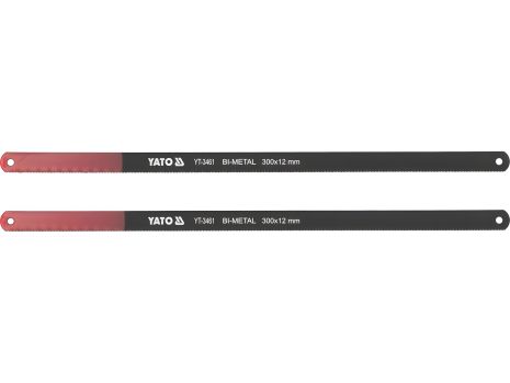 Полотно по металлу: l=300х12х0,65 мм, BIMETAL, упк. 2шт. [20/500] Yato YT-3461