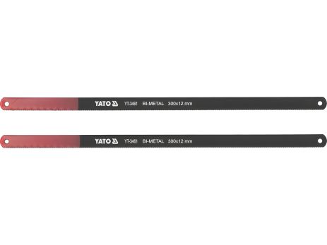 Полотно для металу: l=300х12х0,65 мм, BIMETAL, упак. 2шт. [20/500], Yato YT-3461