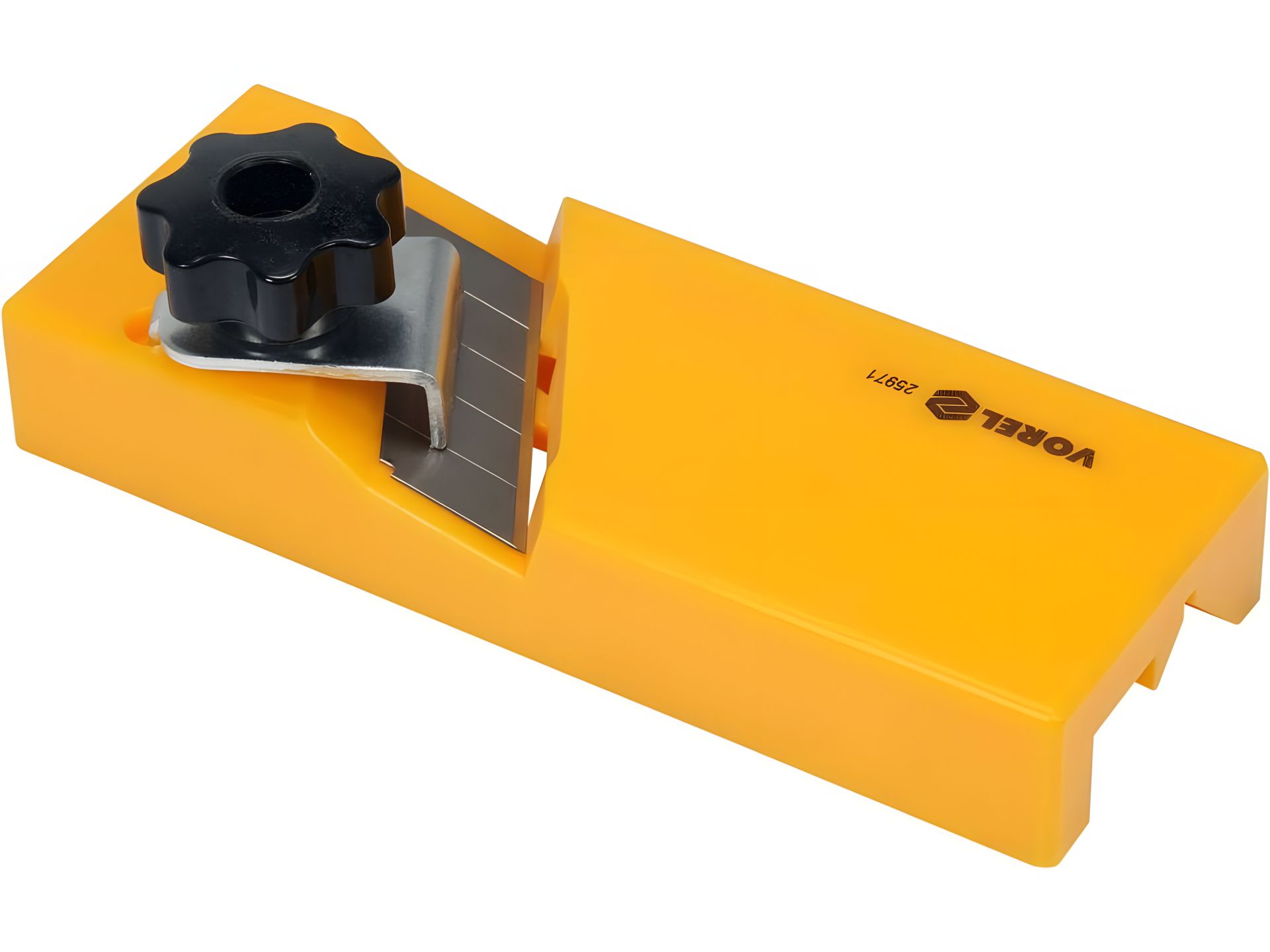 Кромочный рубанок по плитам t= 15, 18 мм с углом обработки 45°, 90°, ABS пластик, 148x55x24 мм. Vorel 25971 Кромочный рубанок по плитам t= 15, 18 мм с углом обработки 45°, 90°, ABS пластик, 148x55x24 мм. Vorel 25971