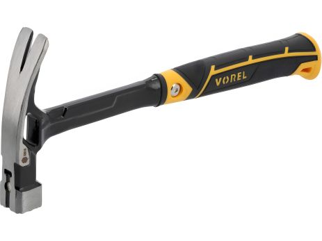 Стальной молоток 450 г, обух 140х28х28 мм, длина 365 мм с магнитом Vorel 32610