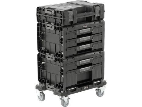 Ящики для инструмента на платформе с колесами S12 4 шт. модулей P05T2T341G2, 507x326x745 мм Yato YT-09191 Ящики для инструмента на платформе с колесами S12 4 шт. модулей P05T2T341G2, 507x326x745 мм Yato YT-09191
