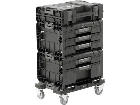 Ящики для инструмента на платформе с колесами S12 4 шт. модулей P05T2T341G2, 507x326x745 мм Yato YT-09191