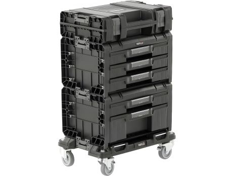 Ящики для инструмента на платформе с колесами S12 4 шт. модулей P05T2T341G2, 507x326x745 мм Yato YT-09191