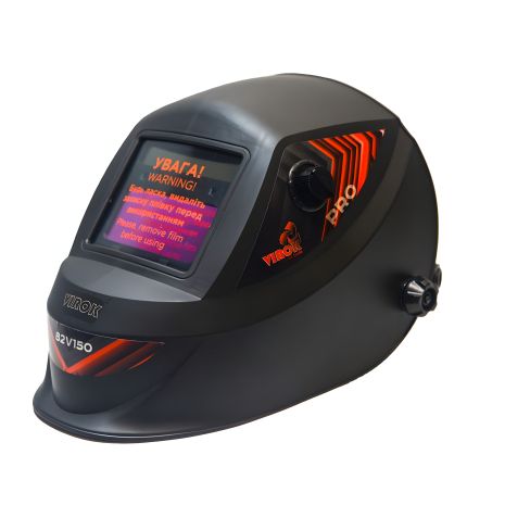 Сварочная маска с автозатемняющим фильтром 110 х 90 мм (93x43 мм) PRO VIROK 82V150 Сварочная маска с автозатемняющим фильтром 110 х 90 мм (93x43 мм) PRO VIROK 82V150