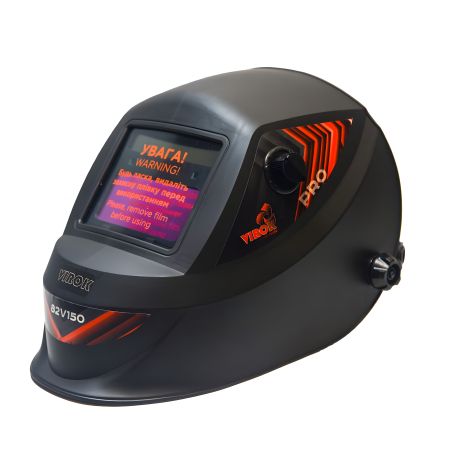 Сварочная маска с автозатемняющим фильтром 110 х 90 мм (93x43 мм) PRO VIROK 82V150