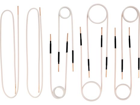 Электрические спирали к нагревателю Ø= 30, 40, 50 мм + прямые, 8 шт [30] Yato YT-05881