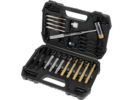 Набор прецизионных пробойников: Ø= 20 мм, с молотком-200 г, 21 предмет [20] Yato YT-47122