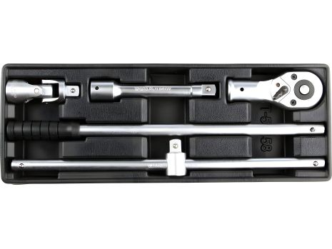 Вклад в інструментальну шафу для інструментів до торцевих ключів з квадратом 3/4", 385x175x41 мм, 4 ел. Yato YT-55458