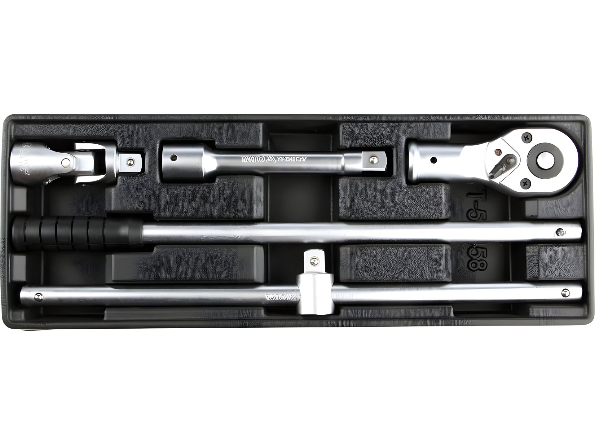 Инструментальный вклад к торцевым ключам 3/4", 385x175x41 мм, 4 эл. Yato YT-55458 Инструментальный вклад к торцевым ключам 3/4", 385x175x41 мм, 4 эл. Yato YT-55458