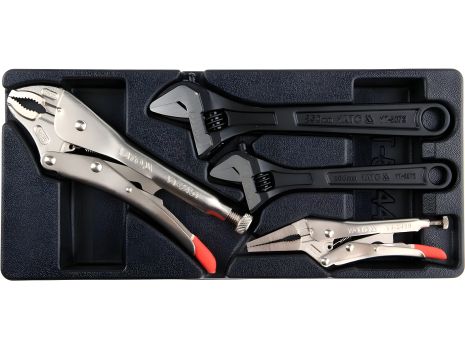 Вклад у інструментальну шафу; набір з 2 розвідних ключів - 200, 250 мм, і 2 затискачів - 150, 250 мм Yato YT-55444