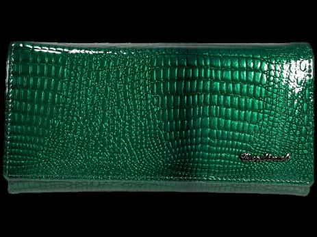 Жіночий гаманець лакований шкіряний зеленого кольору Жіночий гаманець лакований шкіряний зеленого кольору