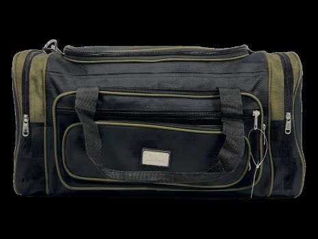 Чорна дорожня сумка Wallaby на шість відділень 1041-3 з зеленим