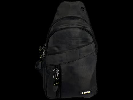 Сумка-слинг с четырьмя отделениями, 4 л, черная