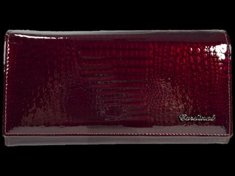 Жіночий бордовий гаманець Cardinal з натуральної шкіри та застібкою на блискавці