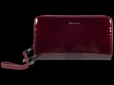 Женский кошелек из кожи с застежкой на молнии, цвет бургунди Женский кошелек из кожи с застежкой на молнии, цвет бургунди