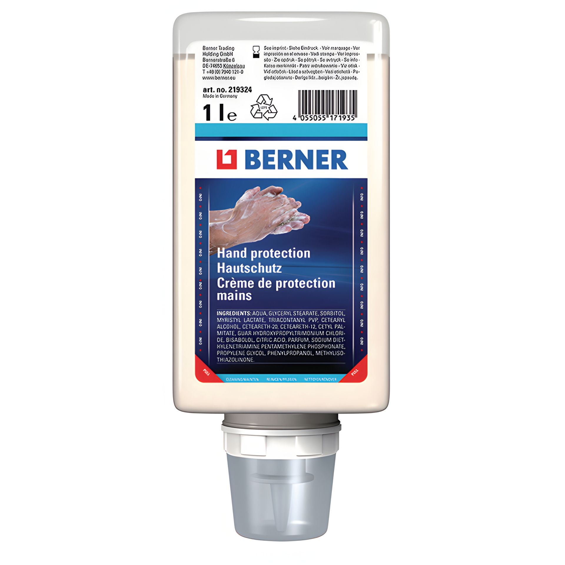 Ручной защитный крем Жидкие Перчатки 1 л Ручной защитный крем Жидкие Перчатки 1 л