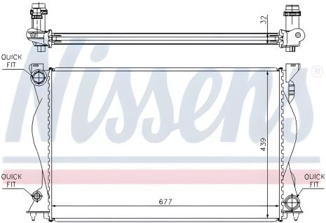 Радіатор охолодження двигуна для AUDI A6, NISSENS (60234A)