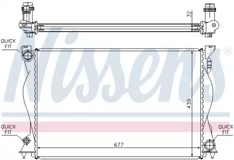 Радіатор охолодження двигуна AUDI A6, NISSENS (60234A)