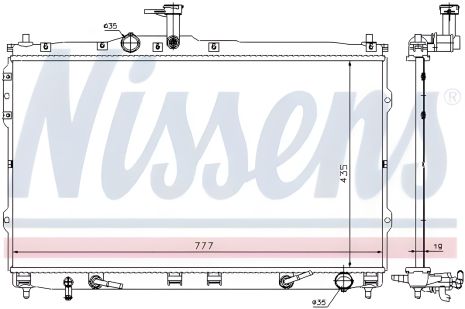 Радиатор охлаждения двигателя HYUNDAI H-1, NISSENS (67474)
