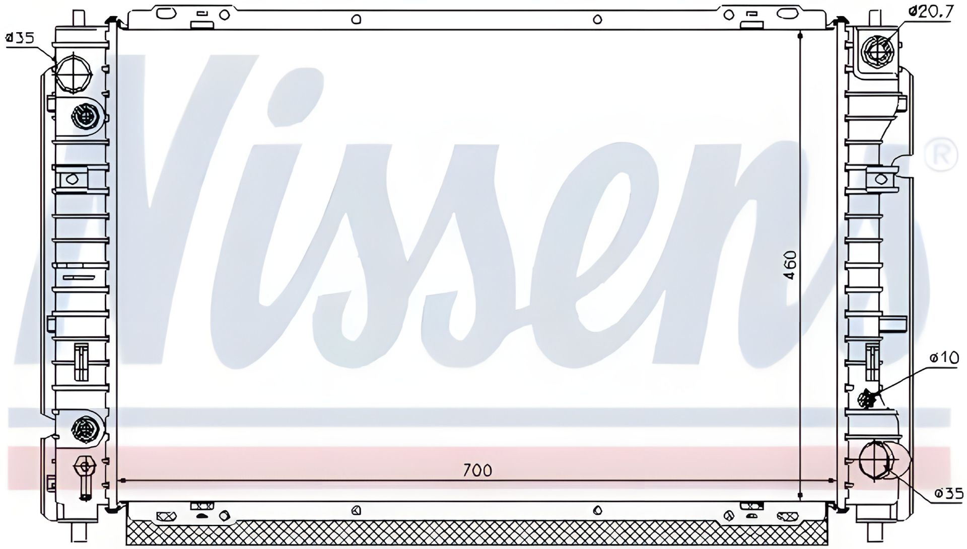 Радиатор двигателя охлаждения FORD MAVERICK, MAZDA TRIBUTE — NISSENS (62004) Радиатор двигателя охлаждения FORD MAVERICK, MAZDA TRIBUTE — NISSENS (62004)