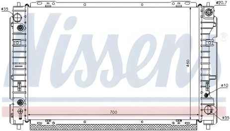 Радиатор двигателя охлаждения FORD MAVERICK, MAZDA TRIBUTE — NISSENS (62004)