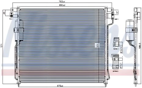 Конденсор кондиціонера радіатор NISSAN NP300, NISSENS (94879)