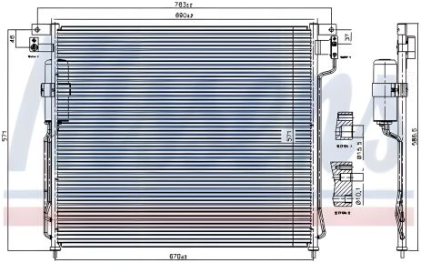 Конденсор кондиціонера радіатор NISSAN NP300, NISSENS (94879)